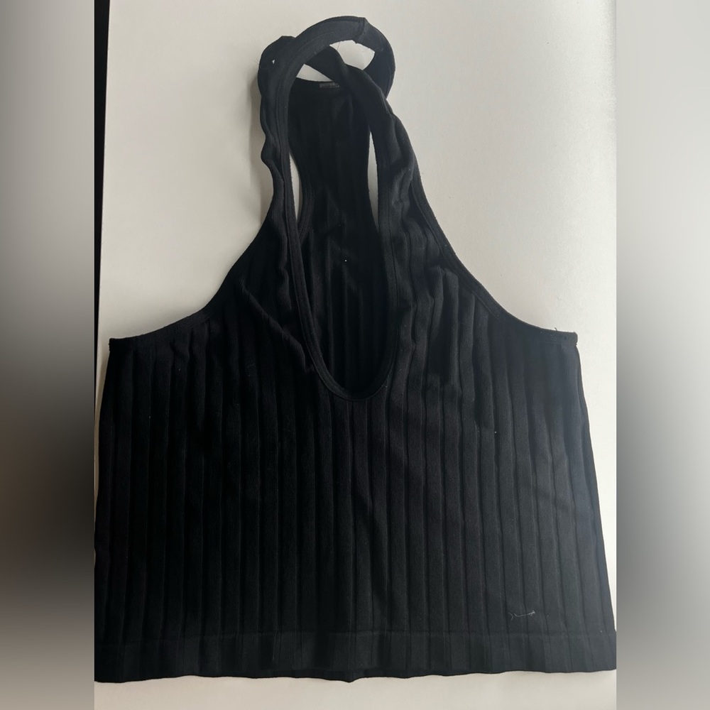Black racerback tank top